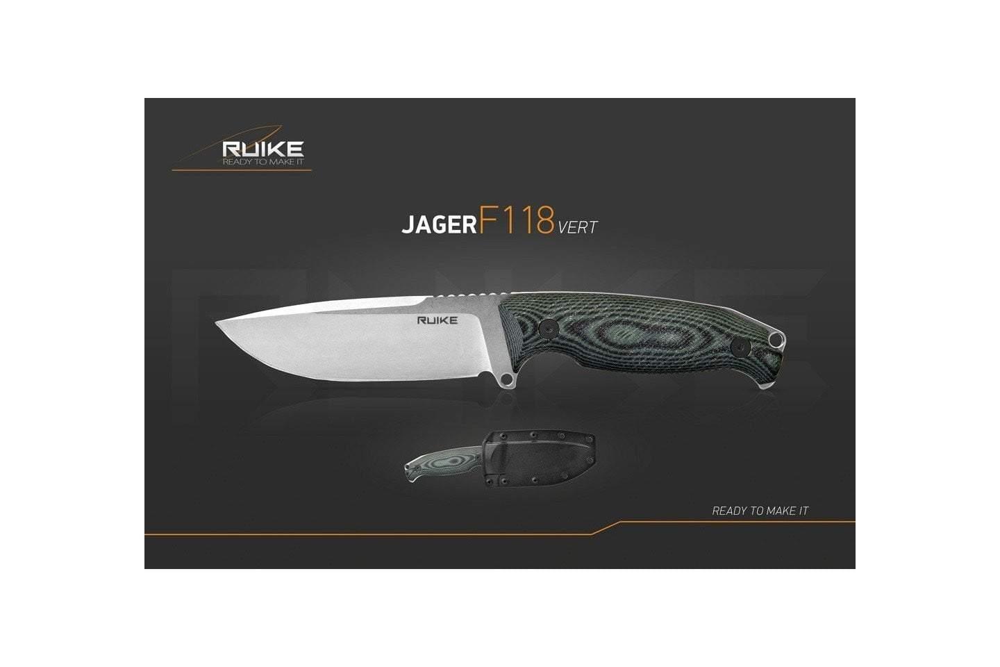 Couteau RUIKE F118G JAGER VERT - COUTEAU 223MM Site Officiel FENIX® - Votre boutique en ligne Fenix®