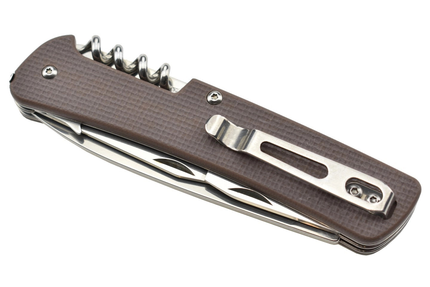 Couteau RUIKE L21N COUTEAU MULTIFONCTIONS COLLECTION CRITERION MARRON LAME 12C27 MANCHE G10