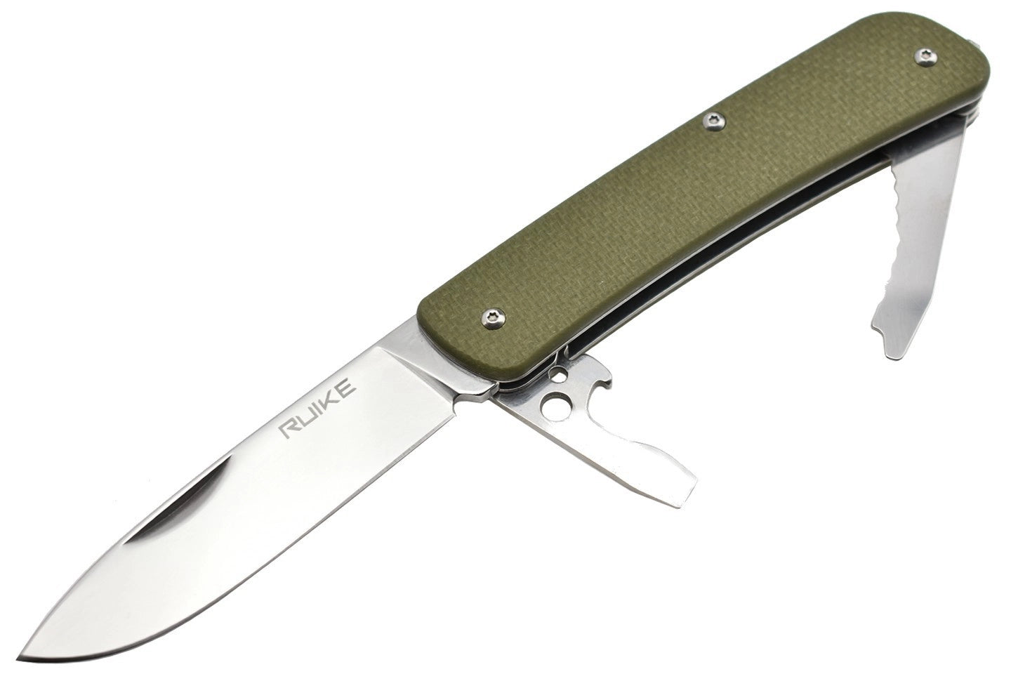 Couteau RUIKE L21G COUTEAU MULTIFONCTIONS COLLECTION CRITERION VERT LAME 12C27 MANCHE G10
