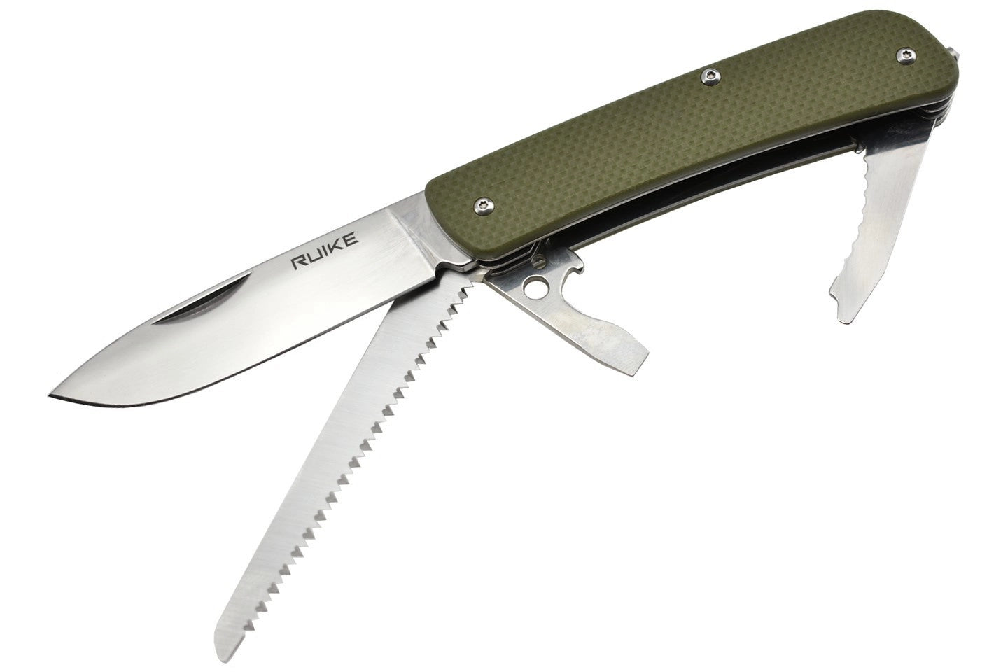 Couteau RUIKE L32G COUTEAU MULTIFONCTIONS COLLECTION CRITERION VERT LAME 12C27 MANCHE G10