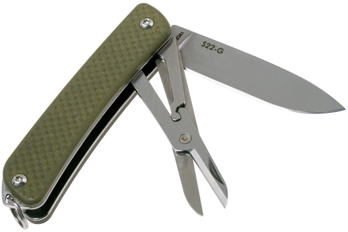 Couteau RUIKE S22G COUTEAU MULTIFONCTIONS COLLECTION CRITERION VERT LAME 12C27 MANCHE G10