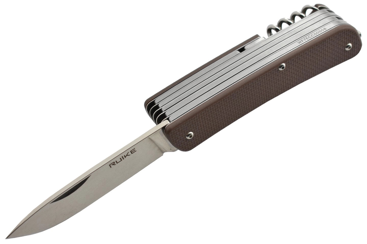 Couteau RUIKE L51N COUTEAU MULTIFONCTIONS COLLECTION MARRON CRITERION LAME 12C27 MANCHE G10
