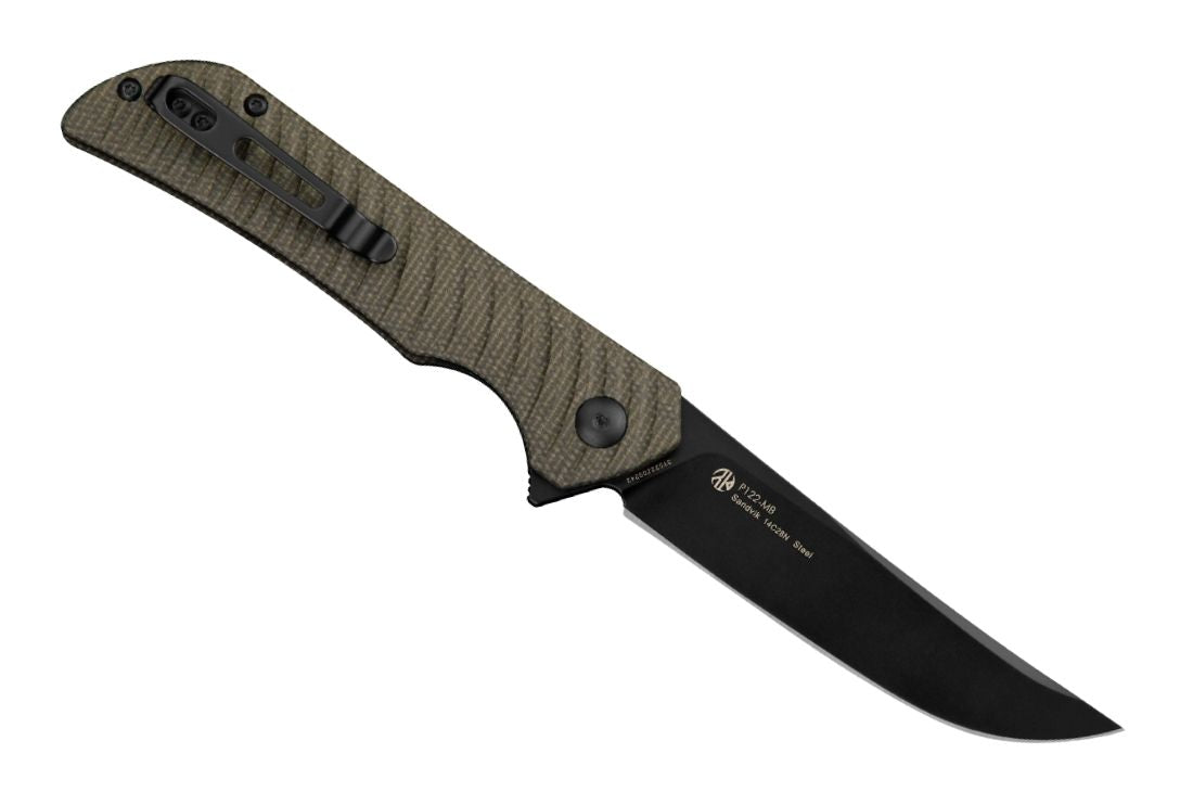Couteau RUIKE P122-MB COUTEAU DE POCHE LAME EN ACIER  14C28N MANCHE EN MICARTA
