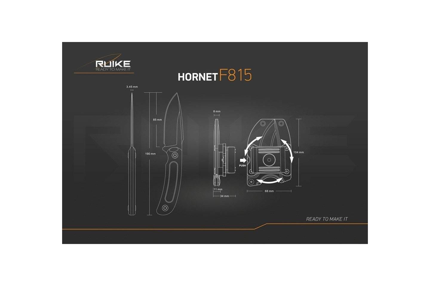 Couteau RUIKE F815B HORNET NOIR - COUTEAU 190MM Site Officiel FENIX® - Votre boutique en ligne Fenix®